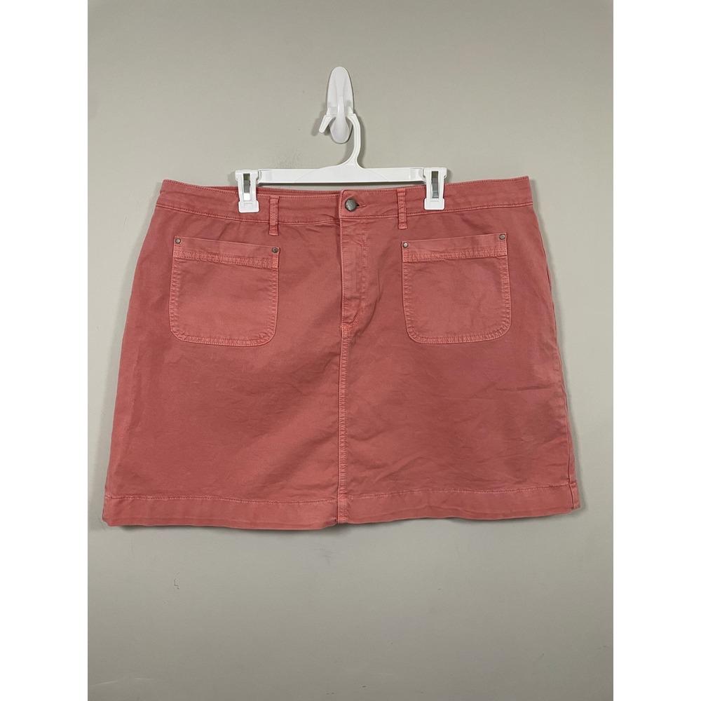 Boden Patch Pocket Chino Skirt in Pink Size 20/22R Casual‎ Classic Summer